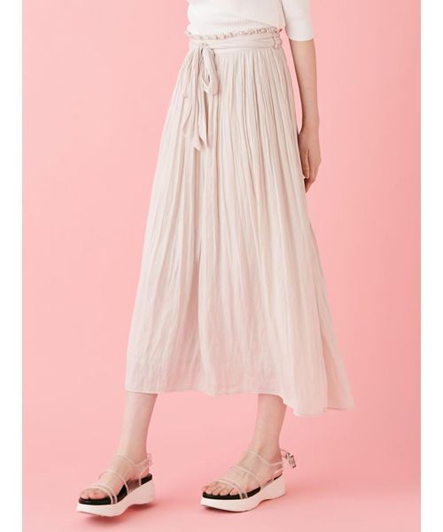 dazzlin（ダズリン）の「プリーツロングスカート（スカート・レディース・アイボリー/ブルー/ネイビー/ブラウン/ベージュ・FREE）」の2枚目の写真