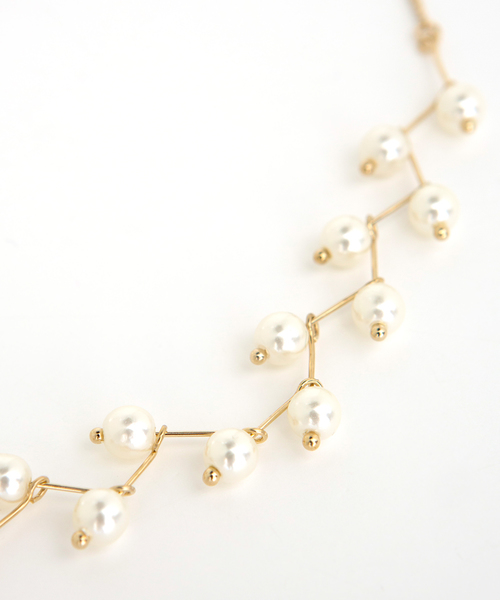 colleca la（コレカラ）の「バランスパールネックレス（ネックレス・レディース・シルバー/ゴールド・ﾌﾘ-）」の7枚目の写真
