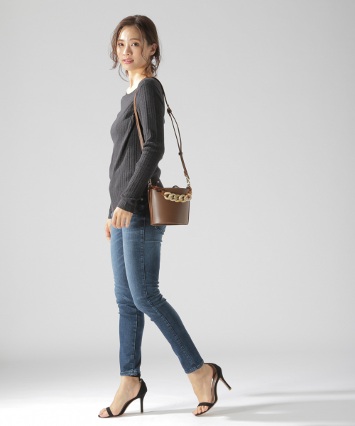 BAYFLOW（ベイフロー）の「Silk Mix Knit リブプルオーバー（ニット/セーター・レディース・アイボリー/チャコールグレー/ベージュ/グリーン/ピンク・SMALL/MEDIUM）」の20枚目の写真