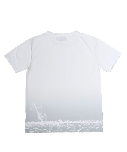 RADIO EVA(ラヂオエヴァ)の「RADIO EVA 001 波打際 T-Shirt(Tシャツ/カットソー・メンズ・ホワイト/ホワイト×ブルー/グレー・MEDIUM/LARGE/X-LARGE)」の12枚目の写真