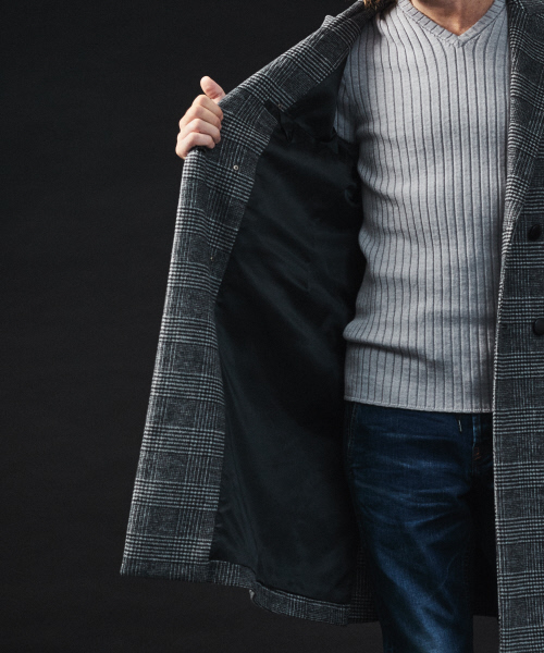5351 POUR LES HOMMES（ゴーサンゴーイチプールオム）の「NOBILIAダブルチェスターコート（チェスターコート・メンズ・グレー/ブラック・48/50/44/46）」の22枚目の写真