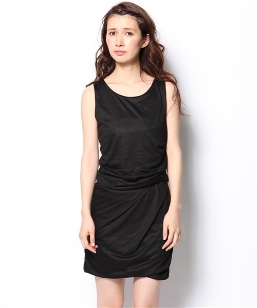 DISCOAT（ディスコート）の「【Discoat】ドレープノースリカットワンピース2（ワンピース・レディース・グレー/ネイビー/ブラック・ﾌﾘ-）」の8枚目の写真