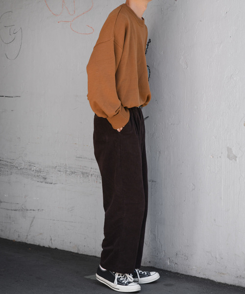 kutir（クティール）の「スケボー刺繍ニット（ニット/セーター・メンズ・チャコールグレー/ベージュ/キャメル・MEDIUM/LARGE）」の19枚目の写真