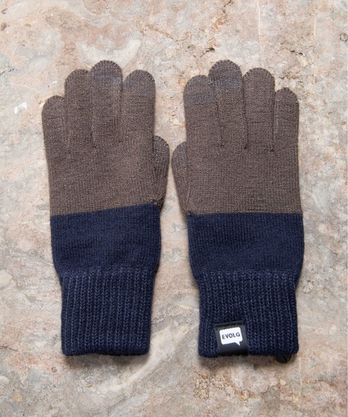 EVOLG(エヴォログ)の「EVOLG エヴォログ:2TON 2トーン スマホ対応 メンズ レディース ユニセックス手袋(手袋・レディース・グレー/ネイビー/マスタード/レッド/イエロー/ミント/バイオレット/ベージュ/ネイビー系/ダークグリーン・FREE)」の21枚目の写真