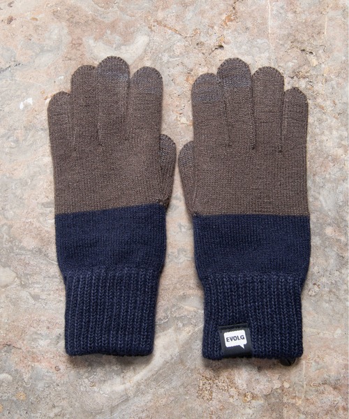 EVOLG(エヴォログ)の「EVOLG エヴォログ:2TON 2トーン スマホ対応 メンズ レディース ユニセックス手袋(手袋・レディース・グレー/ネイビー/マスタード/レッド/イエロー/ミント/バイオレット/ベージュ/ネイビー系/ダークグリーン・FREE)」の22枚目の写真