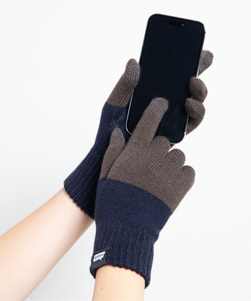 EVOLG(エヴォログ)の「EVOLG エヴォログ:2TON 2トーン スマホ対応 メンズ レディース ユニセックス手袋(手袋・レディース・グレー/ネイビー/マスタード/レッド/イエロー/ミント/バイオレット/ベージュ/ネイビー系/ダークグリーン・FREE)」の20枚目の写真