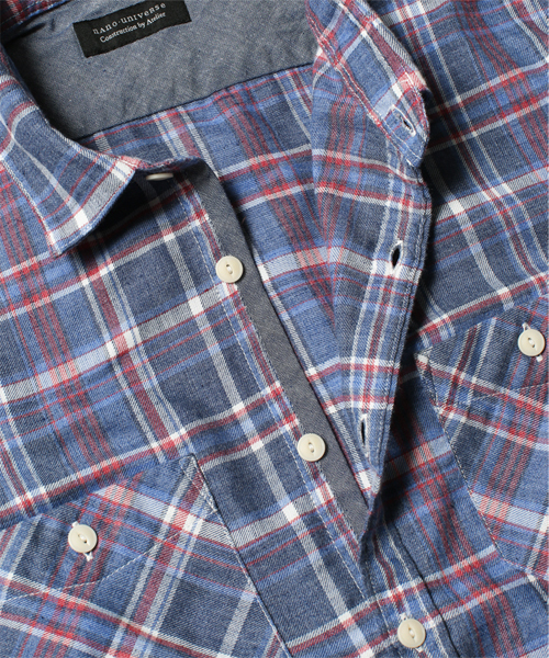 NANO universe(ナノユニバース)の「ヴィンテージライクチェックSH(シャツ/ブラウス・メンズ・ブラック/エメラルド/ネイビー/パープル/イエロー/レッド・LARGE/SMALL/MEDIUM/X-LARGE)」の19枚目の写真