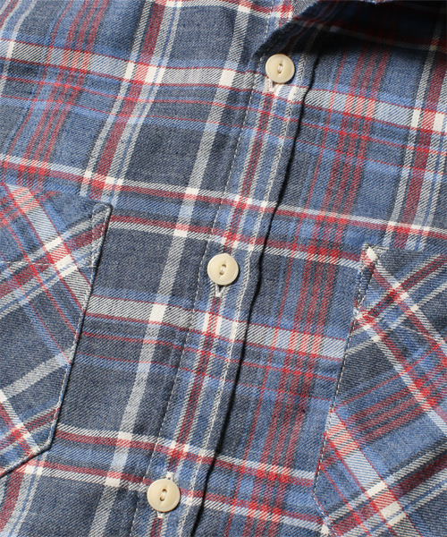 NANO universe(ナノユニバース)の「ヴィンテージライクチェックSH(シャツ/ブラウス・メンズ・ブラック/エメラルド/ネイビー/パープル/イエロー/レッド・LARGE/SMALL/MEDIUM/X-LARGE)」の21枚目の写真