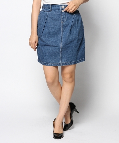 mystic（ミスティック）の「デニムタイトスカート（スカート・レディース・ネイビー/ブラック/ブルー・2/1）」の3枚目の写真