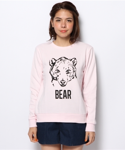 WEGO（ウィゴー）の「WEGO/アニマルプリントスウェット（スウェット・レディース・アイボリー/杢グレー/グリーン系その他/ライトピンク・FREE）」の8枚目の写真