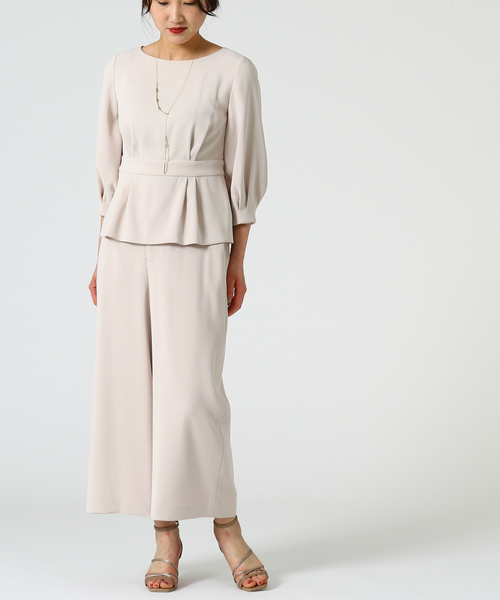 Tiara（ティアラ）の「ヘリオスワイドパンツ（その他パンツ・レディース・ネイビー/アイボリー/セージグリーン・S/M）」の2枚目の写真