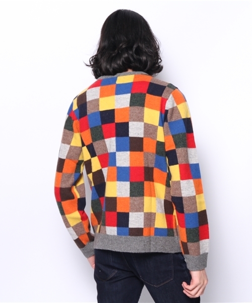BEAMS PLUS（ビームスプラス）の「BEAMS PLUS / カラー ブロックチェック ニット（ニット/セーター・メンズ・その他2/その他1・MEDIUM/LARGE/SMALL）」の19枚目の写真