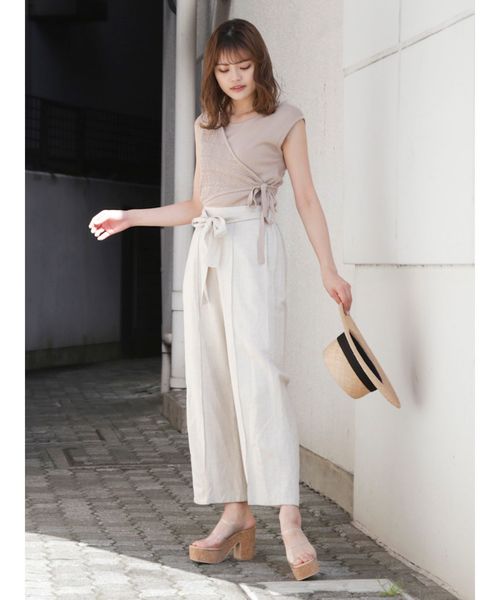 dazzlin（ダズリン）の「コードレイヤードニットトップス（ニット/セーター・レディース・ブラック/ベージュ/レッド/オフホワイト・FREE）」の10枚目の写真