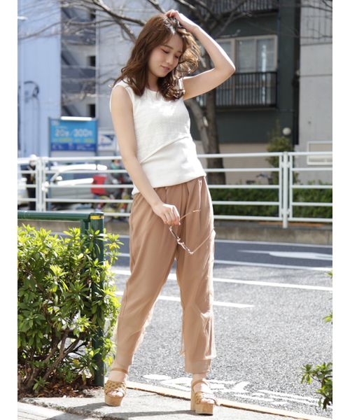 dazzlin（ダズリン）の「コードレイヤードニットトップス（ニット/セーター・レディース・ブラック/ベージュ/レッド/オフホワイト・FREE）」の13枚目の写真