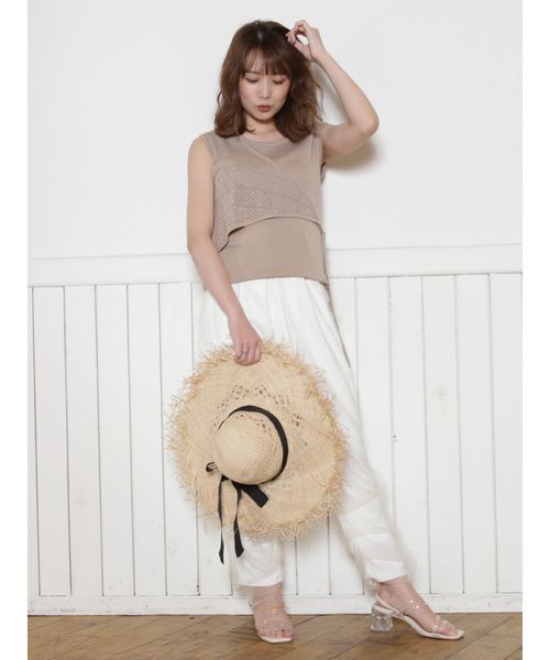 dazzlin（ダズリン）の「コードレイヤードニットトップス（ニット/セーター・レディース・ブラック/ベージュ/レッド/オフホワイト・FREE）」の14枚目の写真