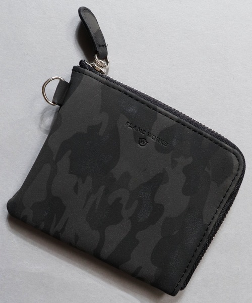 FLAME WORKS（フレイムワークス）の「FLAME WORKS PUレザー ミニウォレット（財布・メンズ・ホワイト/ブラック/ネイビー/ダークブラウン/オフホワイト/カモフラージュ/ブラック系その他/その他/ダークネイビー/キャメル/ブルー系その他・FREE）」の10枚目の写真