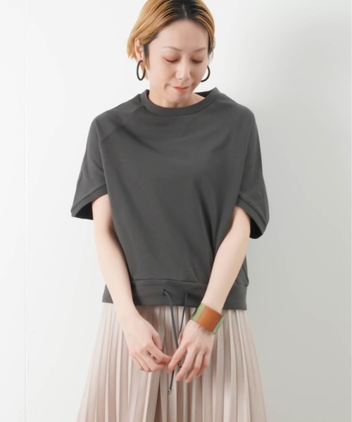 LUCA/LADY LUCK LUCA(ルカ/レディラックルカ)の「LC/LLL 裾ドローコード ラグランプルオーバー(Tシャツ/カットソー)」|チャコールグレー