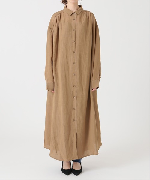 IENA（イエナ）の「【MIRKO BERTOLA】 別注OVERSIZED ワンピース◆（ワンピース・レディース・カーキ/ブラウン系その他/ナチュラル・FREE）」の7枚目の写真