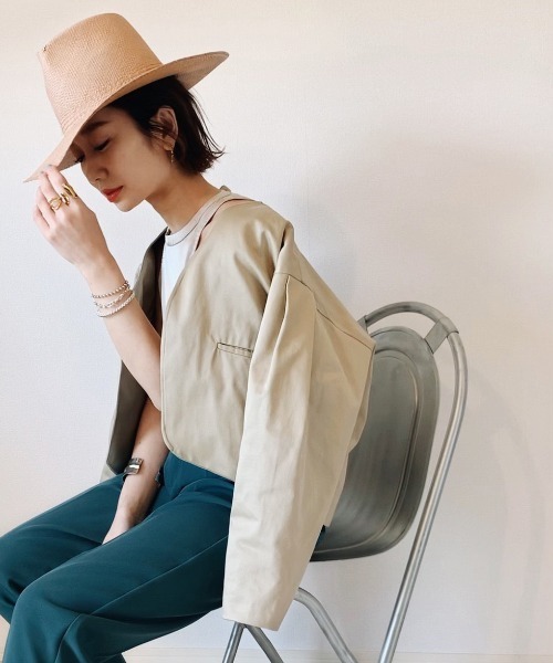 LHELBIE(レルビエ)の「【tomoka×LHELBIEコラボ】ハイウエストソフトテーパードパンツ WEB限定(その他パンツ・レディース・オフホワイト/イエロー/グリーン/ブラック・M)」の21枚目の写真