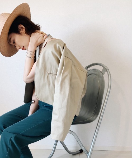 LHELBIE(レルビエ)の「【tomoka×LHELBIEコラボ】ハイウエストソフトテーパードパンツ WEB限定(その他パンツ・レディース・オフホワイト/イエロー/グリーン/ブラック・M)」の22枚目の写真
