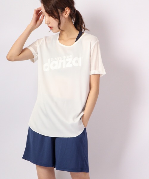 DIMENSIONE danza(ディメンシオーネ ダンツァ)の「ロゴプリントTシャツ(Tシャツ/カットソー・レディース・ブラック/ホワイト・SMALL/X-SMALL/MEDIUM)」の1枚目の写真
