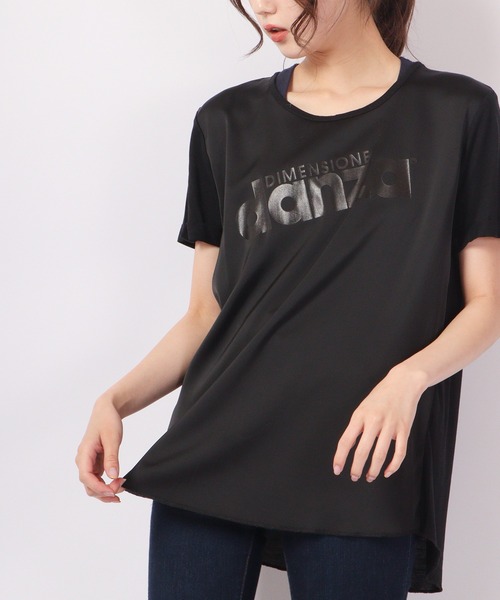 DIMENSIONE danza(ディメンシオーネ ダンツァ)の「ロゴプリントTシャツ(Tシャツ/カットソー・レディース・ブラック/ホワイト・SMALL/X-SMALL/MEDIUM)」の2枚目の写真