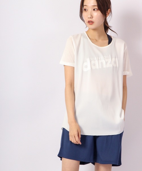 DIMENSIONE danza(ディメンシオーネ ダンツァ)の「ロゴプリントTシャツ(Tシャツ/カットソー・レディース・ブラック/ホワイト・SMALL/X-SMALL/MEDIUM)」の4枚目の写真