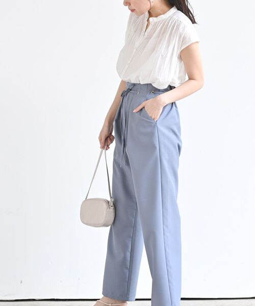 rps(アールピーエス)の「コットンボイルフレンチスリーブブラウス(シャツ/ブラウス・レディース・カーキ/オフホワイト/ストライプ/チェック/ベージュ/ブラック/ブラック系その他2/ホワイト系その他2/ブラック系その他3・M)」の11枚目の写真