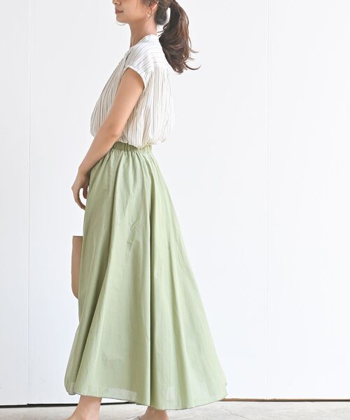 rps(アールピーエス)の「コットンボイルフレンチスリーブブラウス(シャツ/ブラウス・レディース・カーキ/オフホワイト/ストライプ/チェック/ベージュ/ブラック/ブラック系その他2/ホワイト系その他2/ブラック系その他3・M)」の20枚目の写真