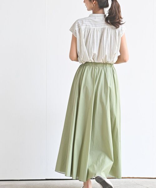 rps(アールピーエス)の「コットンボイルフレンチスリーブブラウス(シャツ/ブラウス・レディース・カーキ/オフホワイト/ストライプ/チェック/ベージュ/ブラック/ブラック系その他2/ホワイト系その他2/ブラック系その他3・M)」の21枚目の写真