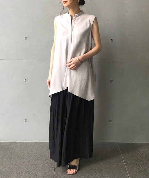 1er Arrondissement（プルミエアロンディスモン）の「フレアシャツ（シャツ/ブラウス・レディース・ブラック/グレイッシュベージュ・38/36）」の12枚目の写真