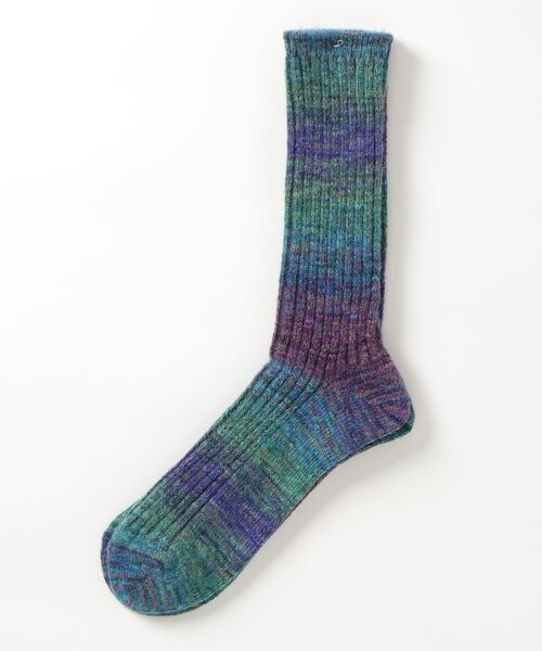 GOHEMP（ゴーヘンプ）の「ANONYMOUSISM GO HEMP　スプラッシュパターンクルー（ソックス/靴下・メンズ・ブルー系その他/オレンジ/グレー系その他/バイオレット/モスグリーン/チャコールグレー/マスタード/パープル/ベージュ系その他・25cm～27cm/23cm～25cm）」の6枚目の写真