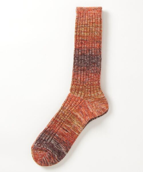 GOHEMP（ゴーヘンプ）の「ANONYMOUSISM GO HEMP　スプラッシュパターンクルー（ソックス/靴下・メンズ・ブルー系その他/オレンジ/グレー系その他/バイオレット/モスグリーン/チャコールグレー/マスタード/パープル/ベージュ系その他・25cm～27cm/23cm～25cm）」の9枚目の写真