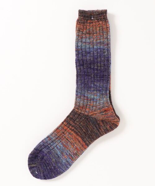 GOHEMP（ゴーヘンプ）の「ANONYMOUSISM GO HEMP　スプラッシュパターンクルー（ソックス/靴下・メンズ・ブルー系その他/オレンジ/グレー系その他/バイオレット/モスグリーン/チャコールグレー/マスタード/パープル/ベージュ系その他・25cm～27cm/23cm～25cm）」の11枚目の写真