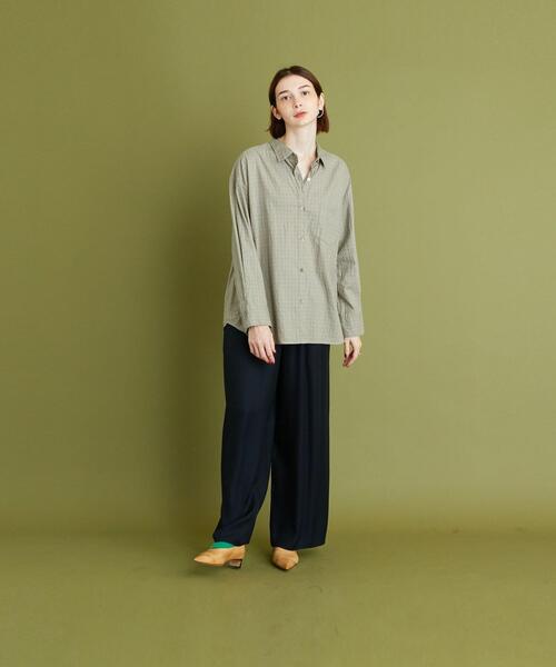 Steven Alan（スティーブンアラン）の「＜Steven Alan＞EASY WIDE PANTS/パンツ ◆（その他パンツ・レディース・ブラック/ダークグリーン・MEDIUM/SMALL）」の7枚目の写真