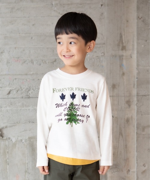 RAGMART(ラグマート)の「プリントTシャツ(Tシャツ/カットソー・キッズ・グレー/オフホワイト・110cm/100cm/130cm/120cm)」の1枚目の写真
