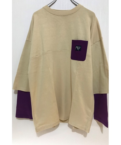 セール Mountain Mania マウンテンマニア フェイクレイヤードポケットロンｔ Tシャツ カットソー Mountain Mania マウンテンマニア のファッション通販 Zozotown