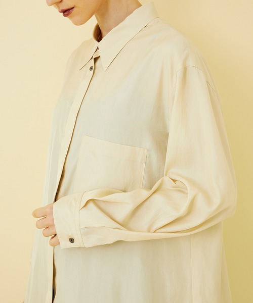 STUDIOUS(ステュディオス)の「【STUDIOUS】ヴィンテージワッシャーシャツ(シャツ/ブラウス・レディース・ブラック/イエロー/ブラウン・FREE)」の18枚目の写真