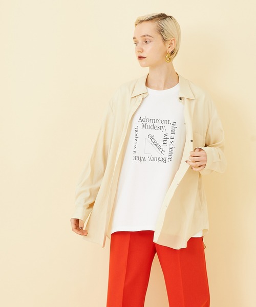 STUDIOUS(ステュディオス)の「【STUDIOUS】ヴィンテージワッシャーシャツ(シャツ/ブラウス・レディース・ブラック/イエロー/ブラウン・FREE)」の13枚目の写真