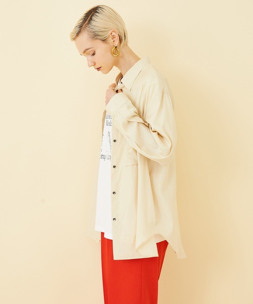 STUDIOUS(ステュディオス)の「【STUDIOUS】ヴィンテージワッシャーシャツ(シャツ/ブラウス・レディース・ブラック/イエロー/ブラウン・FREE)」の5枚目の写真