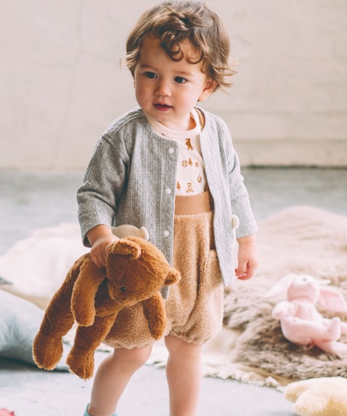 kids zoo（キッズズー）の「くまポケットカーディガン（カーディガン