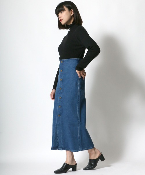 Christian Dior デニムタイトスカート 38 ブルー　ニット Amazon.co.jp: [chi-yang] 超ロング デニム ロングスカート