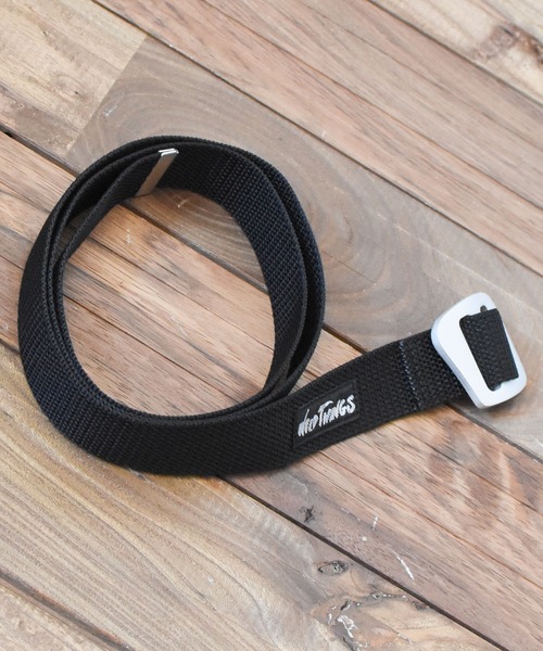 WILD THINGS（ワイルドシングス）の「【63】【WILD THINGS】BRIGHT WEBBING BELT（ベルト・レディース・ブラック/ブルー/イエロー/オレンジ/ピンク/グリーン・FREE）」の2枚目の写真