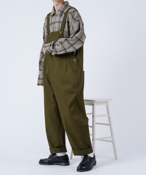 kutir（クティール）の「ワイドオーバーオール（サロペット/オーバーオール・メンズ・ブラック/ダークブラウン/ベージュ/カーキ・SMALL/MEDIUM/LARGE）」の4枚目の写真