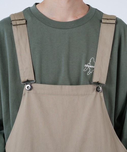 新品　kutir オーバーオール　サロペット　ブラウン　ベージュ kutir（クティール）の「ミリタリーライクオーバーオール