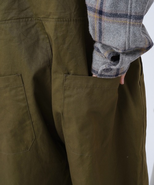 kutir（クティール）の「ワイドオーバーオール（サロペット/オーバーオール・メンズ・ブラック/ダークブラウン/ベージュ/カーキ・SMALL/MEDIUM/LARGE）」の5枚目の写真