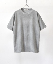 ボーダー×パイルTシャツ