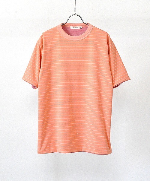 Hub&Spoke（ハブアンドスポーク）の「ボーダー×パイルTシャツ（Tシャツ/カットソー・メンズ・グレー系その他/ブルー系その他/ピンク系その他・MEDIUM/LARGE/X-LARGE）」の3枚目の写真