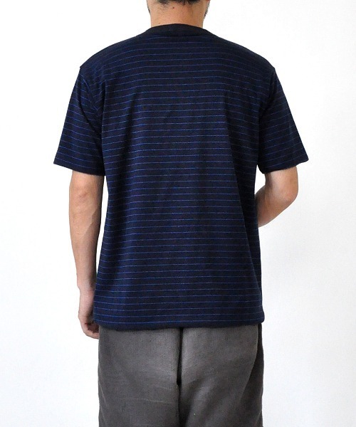 Hub&Spoke（ハブアンドスポーク）の「ボーダー×パイルTシャツ（Tシャツ/カットソー・メンズ・グレー系その他/ブルー系その他/ピンク系その他・MEDIUM/LARGE/X-LARGE）」の12枚目の写真
