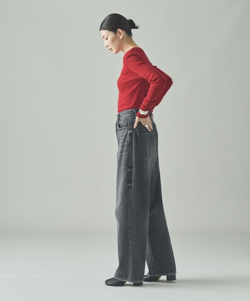 Curensology テレコクルーネックプルオーバー美品 Curensology(カレンソロジー)｜ウールテレコクルーネックプルオーバー